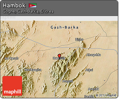 Satellite 3D Map of Hambok