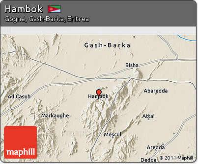 Shaded Relief 3D Map of Hambok