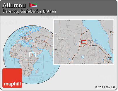 Gray Location Map of Allumnu