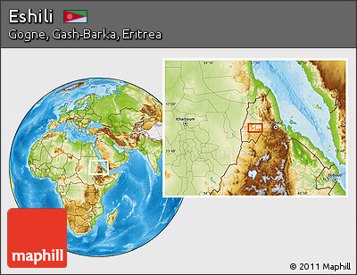 Physical Location Map of Eshili