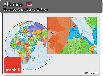 Political Location Map of Allumnu