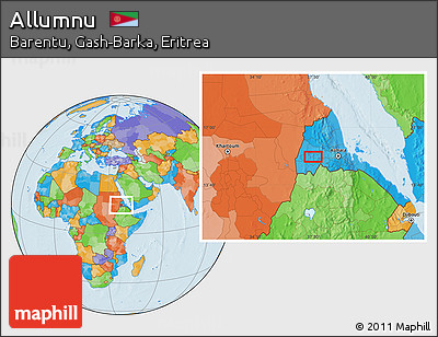 Political Location Map of Allumnu