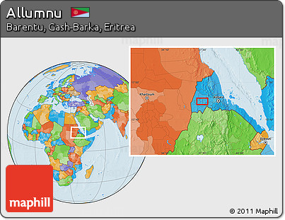 Political Location Map of Allumnu