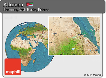 Satellite Location Map of Allumnu