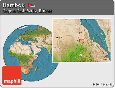 Satellite Location Map of Hambok