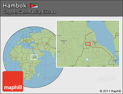 Savanna Style Location Map of Hambok