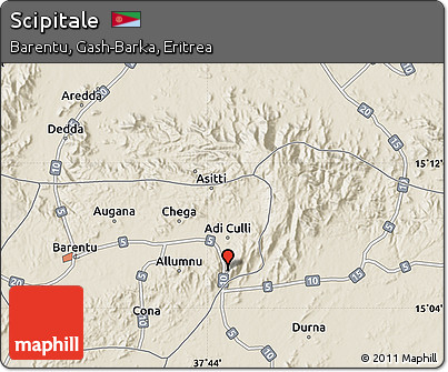 Shaded Relief Map of Scipitale