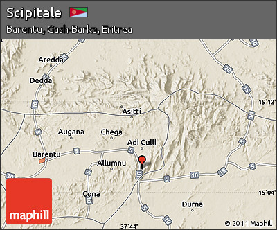 Shaded Relief Map of Scipitale