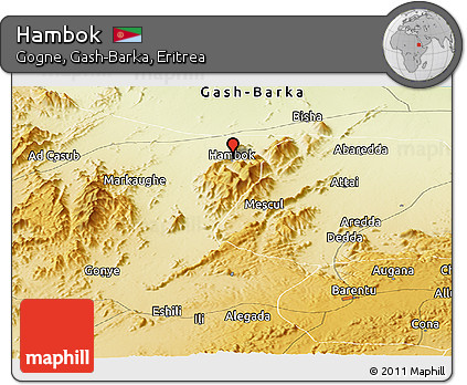 Physical Panoramic Map of Hambok