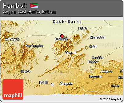 Physical Panoramic Map of Hambok