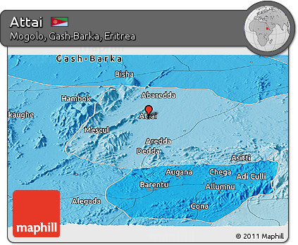 Political Panoramic Map of Attai