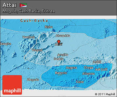 Political Panoramic Map of Attai