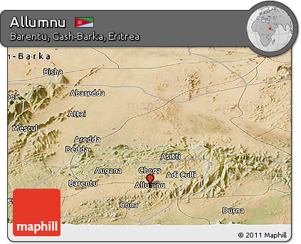 Satellite Panoramic Map of Allumnu
