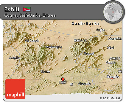 Satellite Panoramic Map of Eshili