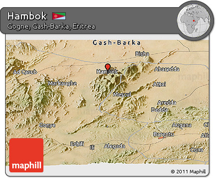 Satellite Panoramic Map of Hambok