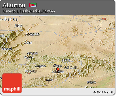 Satellite Panoramic Map of Allumnu