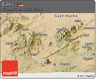 Satellite Panoramic Map of Eshili