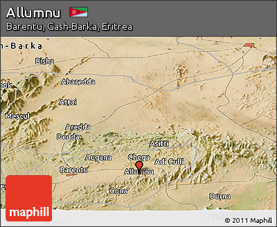 Satellite Panoramic Map of Allumnu
