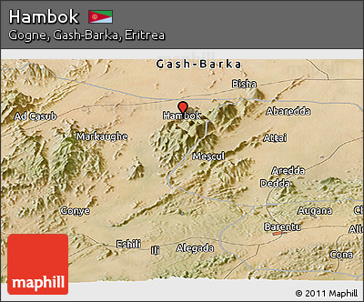 Satellite Panoramic Map of Hambok