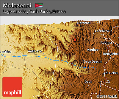 Physical 3D Map of Molazenai