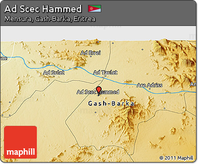 Physical 3D Map of Ad Scec Hammed