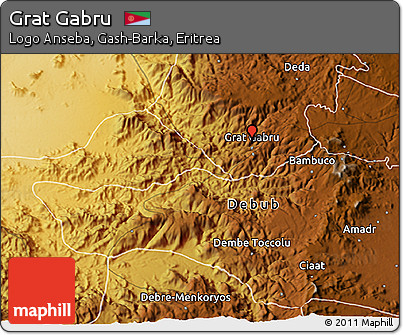 Physical 3D Map of Grat Gabru