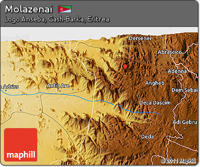 Physical 3D Map of Molazenai