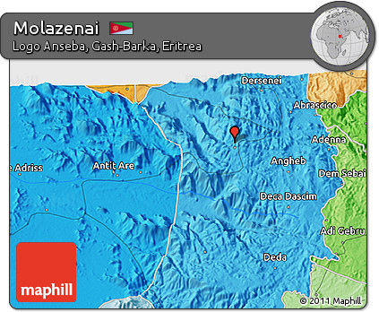 Political 3D Map of Molazenai