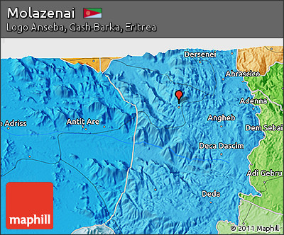 Political 3D Map of Molazenai