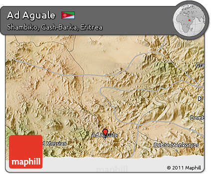 Satellite 3D Map of Ad Aguale