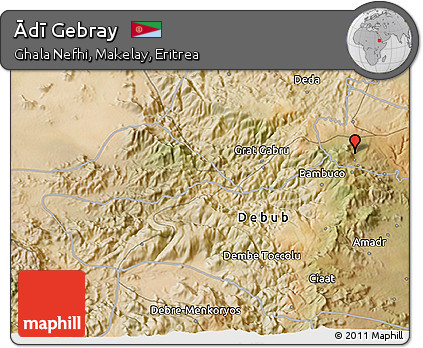 Satellite 3D Map of Ādī Gebray