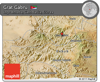 Satellite 3D Map of Grat Gabru