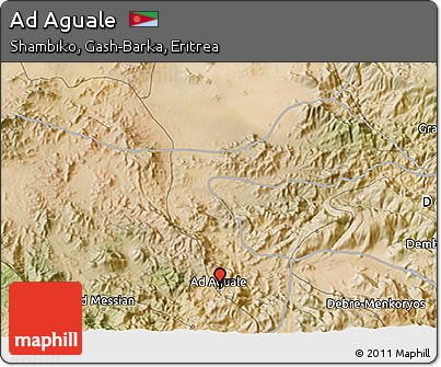 Satellite 3D Map of Ad Aguale