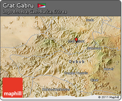 Satellite 3D Map of Grat Gabru