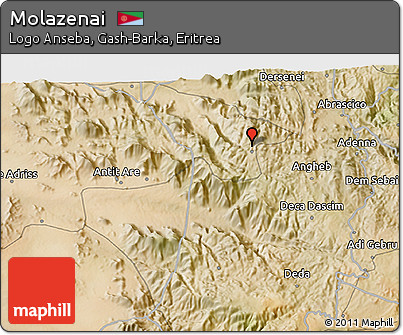 Satellite 3D Map of Molazenai