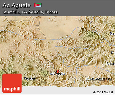 Satellite 3D Map of Ad Aguale