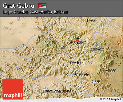 Satellite 3D Map of Grat Gabru