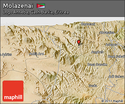 Satellite 3D Map of Molazenai