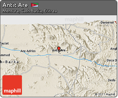 Shaded Relief 3D Map of Antit Are