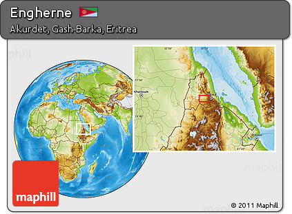 Physical Location Map of Engherne