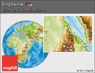 Physical Location Map of Engherne