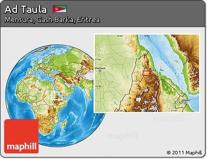 Physical Location Map of Ad Taula
