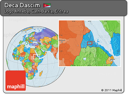Political Location Map of Deca Dascim