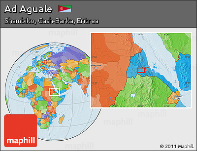 Political Location Map of Ad Aguale