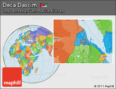 Political Location Map of Deca Dascim