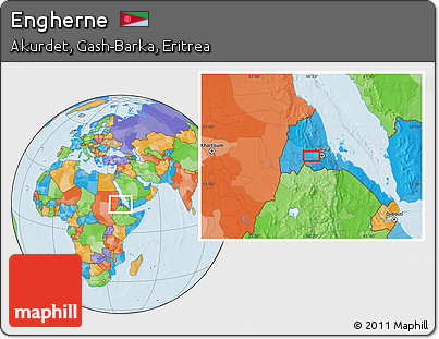 Political Location Map of Engherne