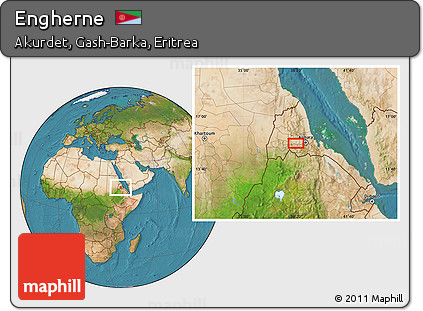 Satellite Location Map of Engherne