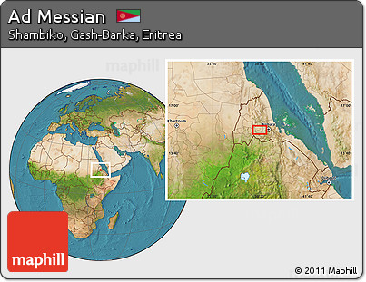 Satellite Location Map of Ad Messian