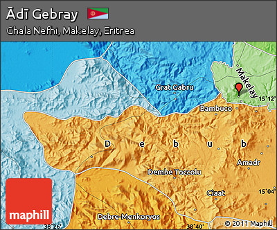 Political Map of Ādī Gebray