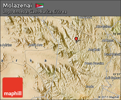 Satellite Map of Molazenai